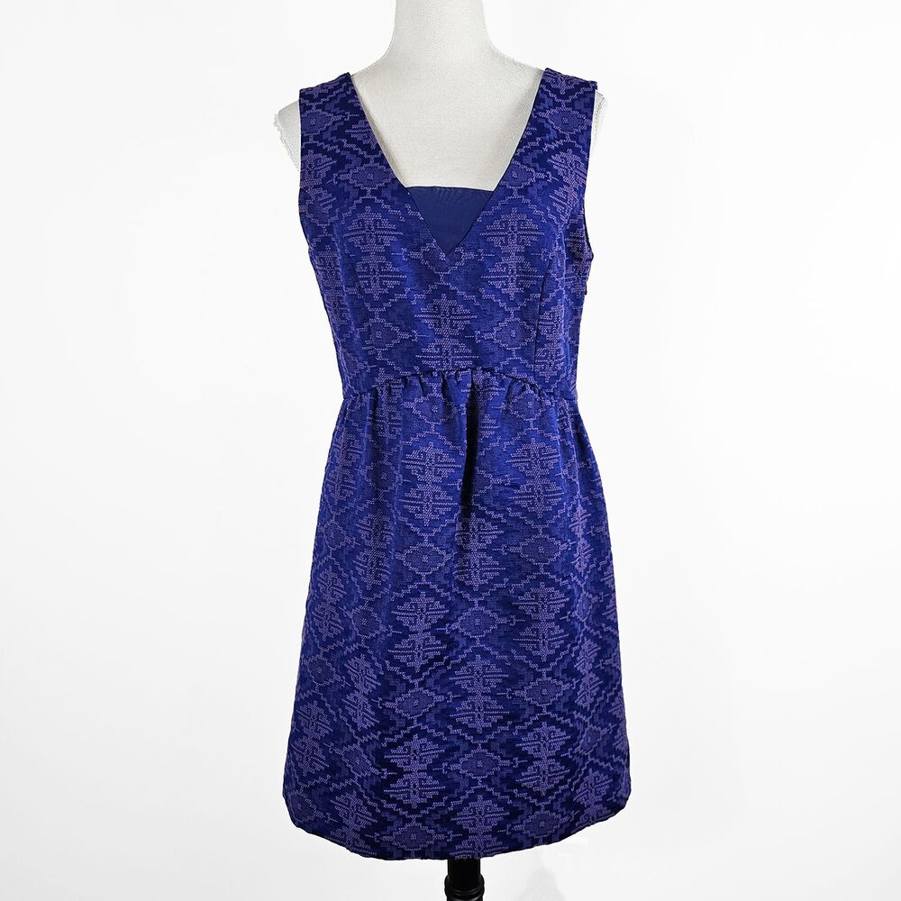 Maeve Anthropologie  Size 8 Averie Geometric Jacquard Sleeveless Dress